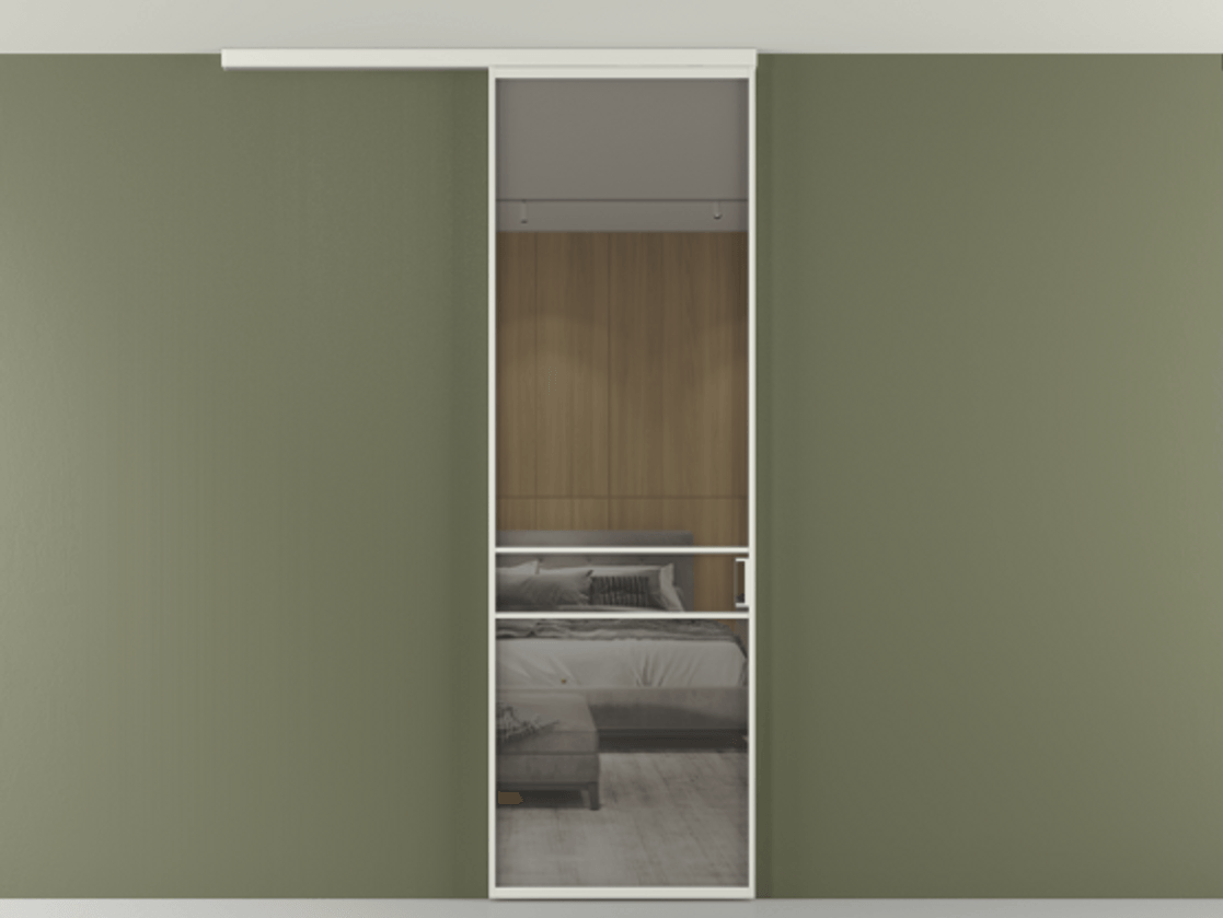 Перегородка Formato вдоль стены на потолок одностворчатая #VENDORCODE# #FURNISH# #GLASS# Цена #PRICE# #CURRENCY# | Volhovec