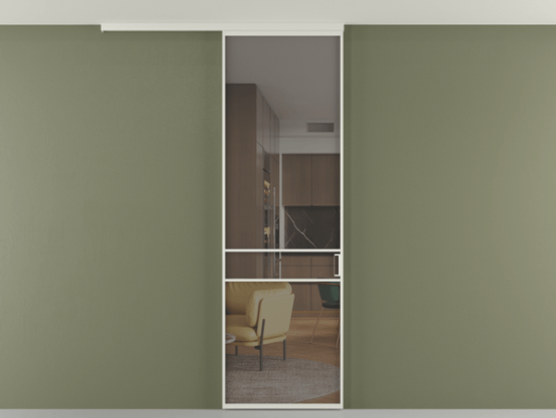 Перегородка Formato вдоль стены на потолок одностворчатая #VENDORCODE# #FURNISH# #GLASS# Цена #PRICE#  | Volhovec