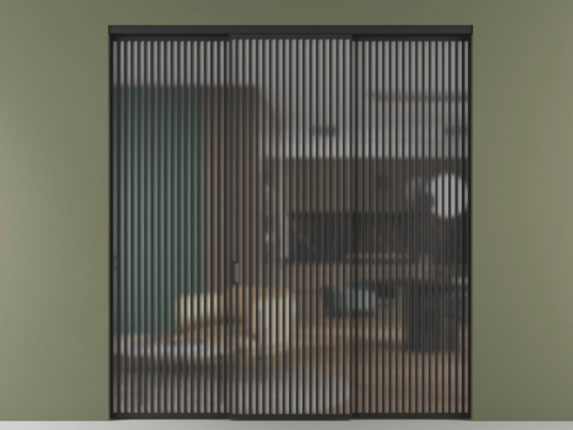 Перегородка Formato внутри проема трёхстворчатая #VENDORCODE# #FURNISH# #GLASS# Цена #PRICE#  | Volhovec