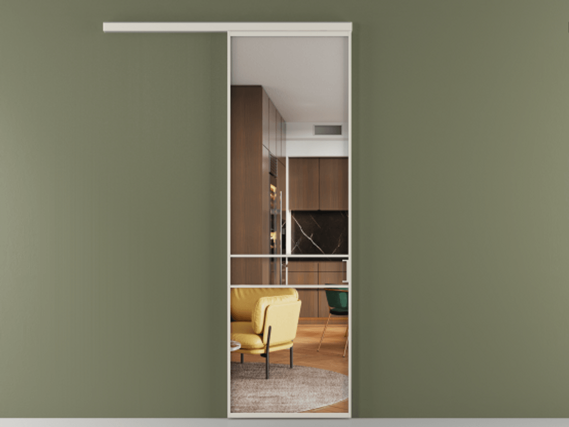 Перегородка Formato вдоль стены одностворчатая #VENDORCODE# #FURNISH# #GLASS# Цена #PRICE# #CURRENCY#  | Volhovec