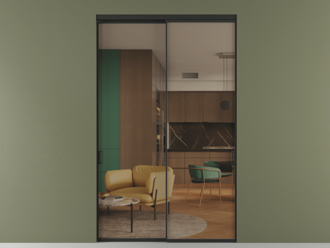 Перегородка Formato внутри проёма двустворчатая #VENDORCODE# #FURNISH# #GLASS# Цена #PRICE#  | Volhovec