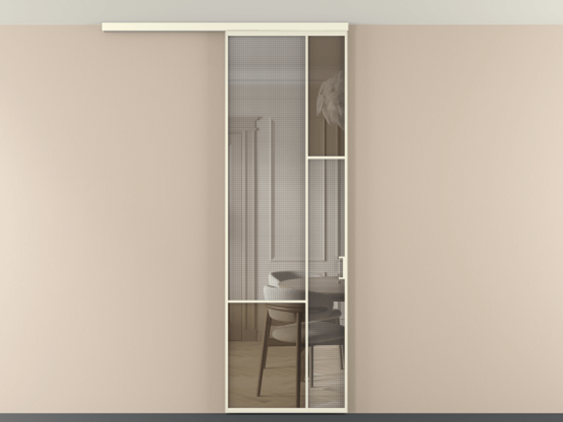 Перегородка Mosaic вдоль стены на потолок одностворчатая #VENDORCODE# #FURNISH# #GLASS# Цена #PRICE# #CURRENCY# | Volhovec