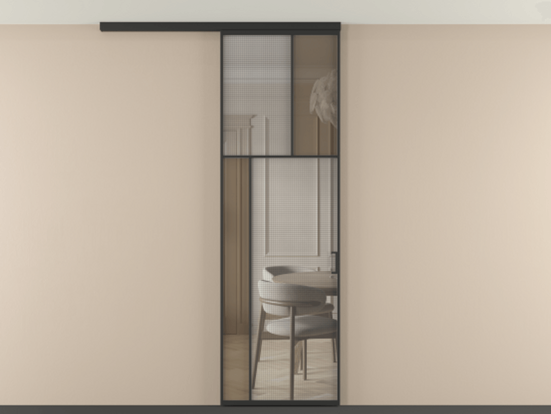 Перегородка Mosaic вдоль стены на потолок одностворчатая #VENDORCODE# #FURNISH# #GLASS# Цена #PRICE# #CURRENCY# | Volhovec