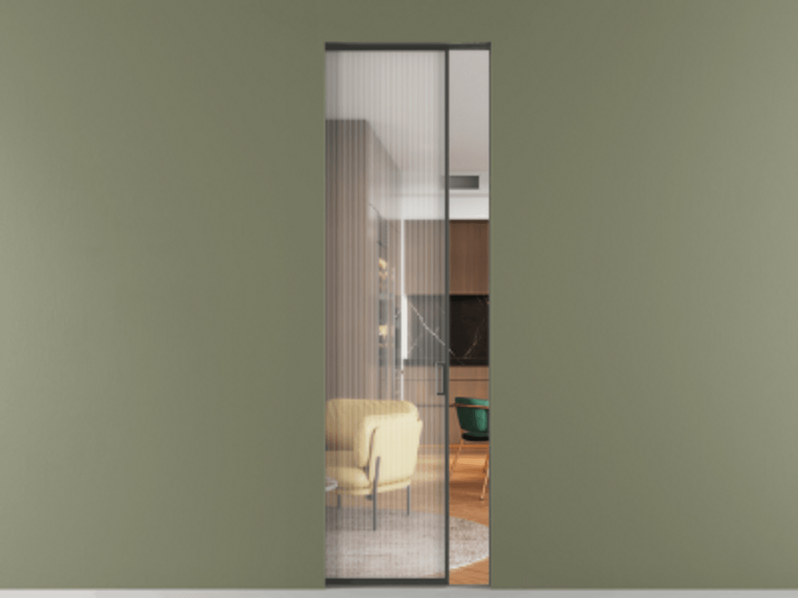 Перегородка Формато скрытый пенал 1 створка АЛПР 040.01 Графитовый Рифлёное стекло "Мору", триплекс. Цена 1523340 ₸ . Фабрика дверей Волховец 8 (800) 551 43 19 Перегородка Формато скрытый пенал 1 створка АЛПР 040.01 Графитовый Рифлёное стекло "Мору", триплекс Цена 1523340 ₸ | Volhovec