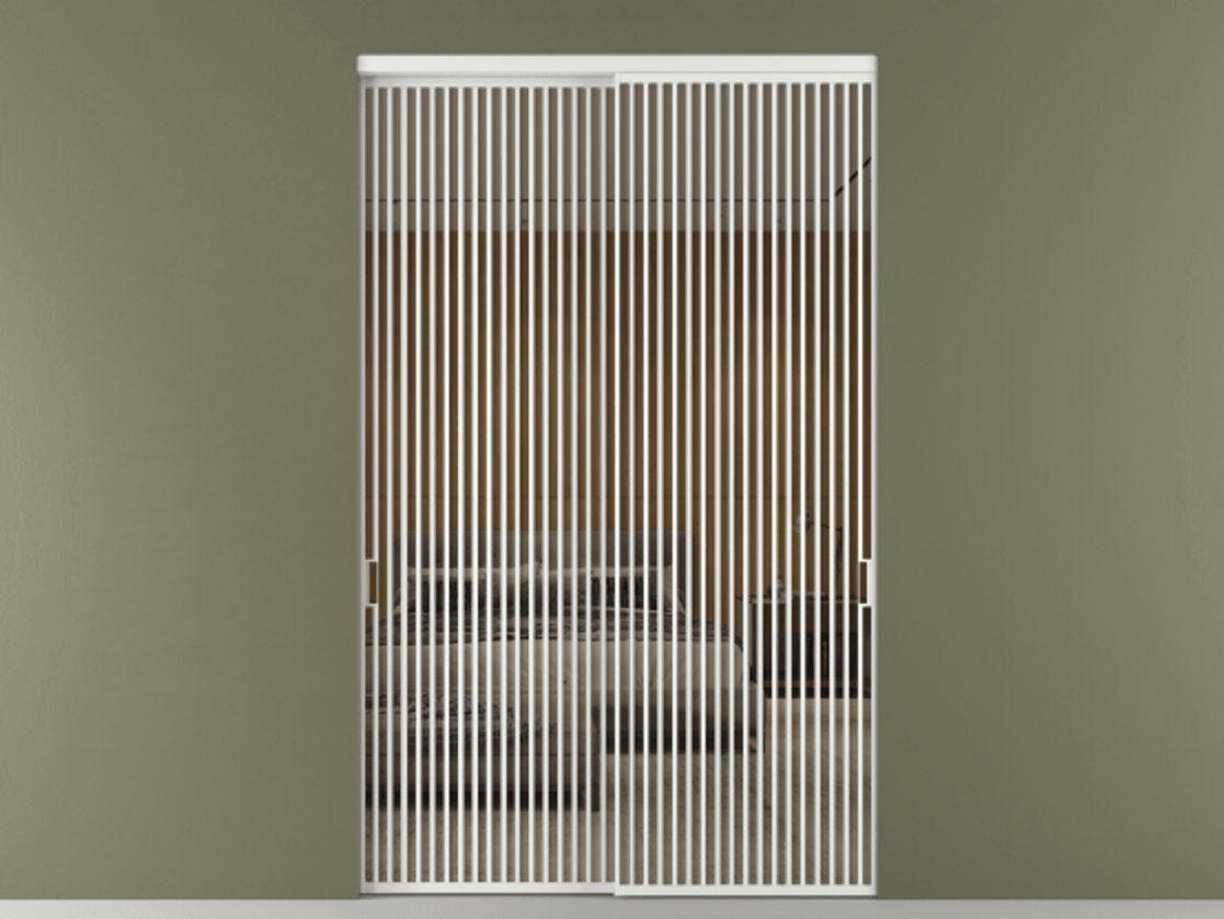 Перегородка Formato внутри проёма 2 створки АЛПР 040.06 Алюминий белоснежный Рефлективное бронзовое стекло "Stopsol", калёное. Цена 4207630 ₸ 1. Полотно 2 шт. (800/2100 мм)
2. Комплект установки раздвижной системы
3. Базовый комплект фурнитуры
4.Ручка RONDO. Фабрика дверей Волховец 8 (800) 551 43 19 Перегородка Formato внутри проёма 2 створки АЛПР 040.06 Алюминий белоснежный Рефлективное бронзовое стекло "Stopsol", калёное Цена 4207630 ₸ | Volhovec