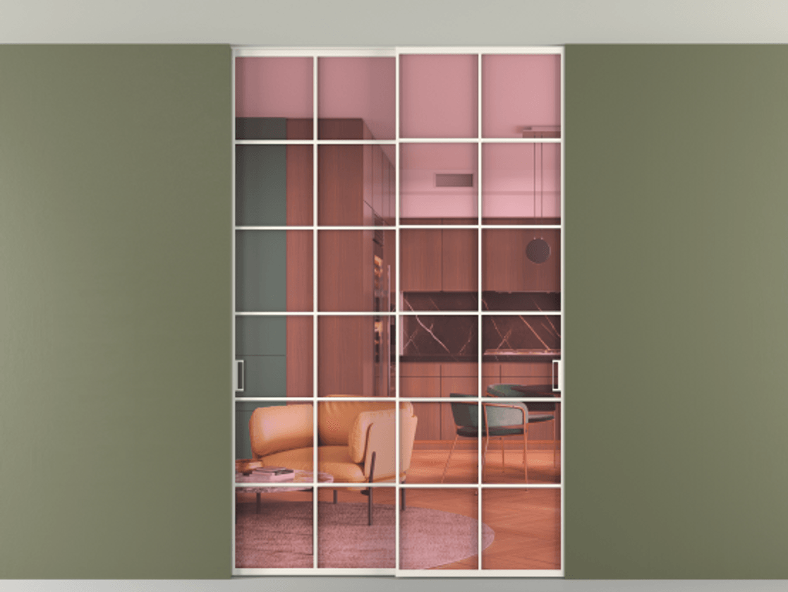 Перегородка Formato внутри проёма скрытое крепление в потолок 2 створки АЛПР 040.05 Алюминий пудровый белый Прозрачное розовое стекло, триплекс. Цена 1686100 ₸ 1. Полотно 2 шт. (800/2100 мм)
2. Комплект установки раздвижной системы
3. Базовый комплект фурнитуры
4. Ручка RONDO. Фабрика дверей Волховец 8 (800) 551 43 19 Перегородка Formato внутри проёма скрытое крепление в потолок 2 створки АЛПР 040.05 Алюминий пудровый белый Прозрачное розовое стекло, триплекс Цена 1686100 ₸ | Volhovec