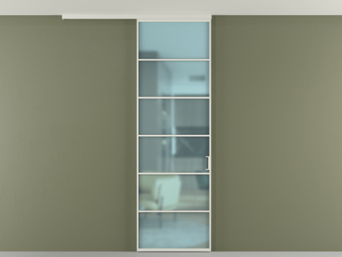 Перегородка Formato вдоль стены на потолок одностворчатая #VENDORCODE# #FURNISH# #GLASS# Цена #PRICE# #CURRENCY# | Volhovec