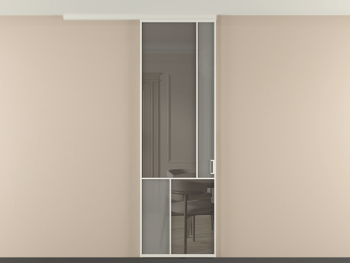 Перегородка Mosaic вдоль стены на потолок одностворчатая #VENDORCODE# #FURNISH# #GLASS# Цена #PRICE# #CURRENCY# | Volhovec