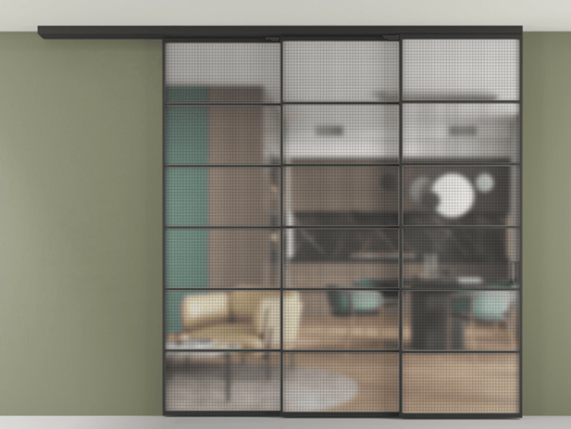 Перегородка Formato вдоль стены на потолок телескопик синхро 3 #VENDORCODE# #FURNISH# #GLASS# Цена #PRICE#  | Volhovec