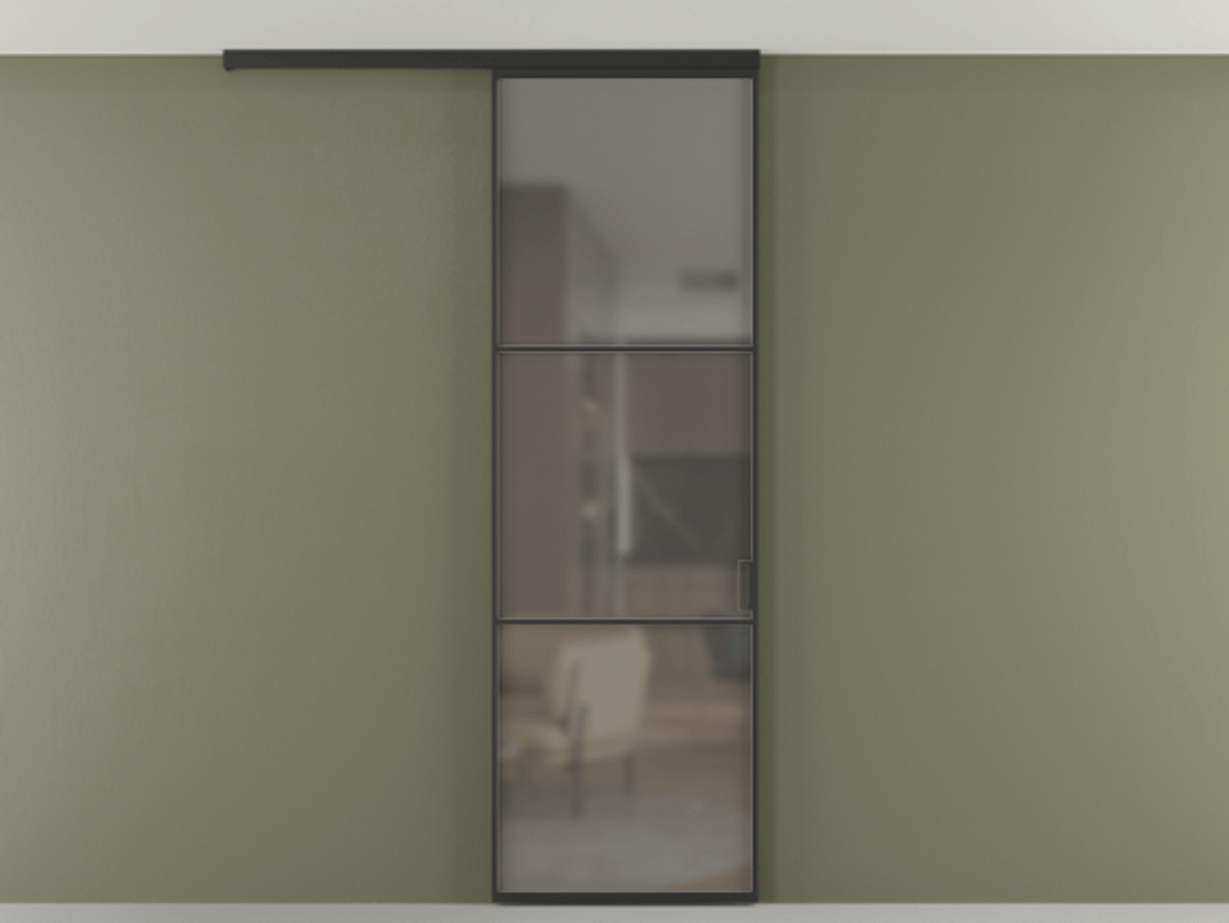 Перегородка Formato вдоль стены на потолок одностворчатая #VENDORCODE# #FURNISH# #GLASS# Цена #PRICE#  | Volhovec