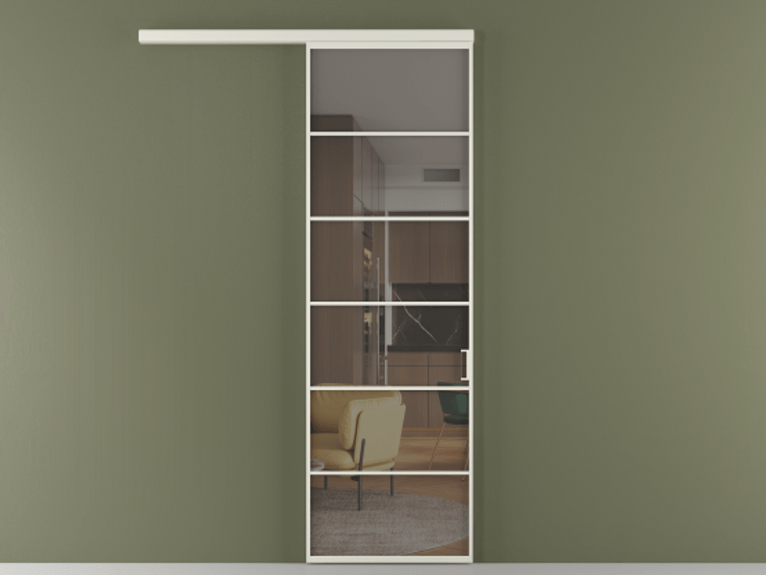Перегородка Formato вдоль стены одностворчатая #VENDORCODE# #FURNISH# #GLASS# Цена #PRICE#  | Volhovec