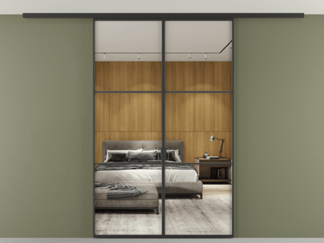 Перегородка Formato вдоль стены на потолок двустворчатая #VENDORCODE# #FURNISH# #GLASS# Цена #PRICE#  | Volhovec