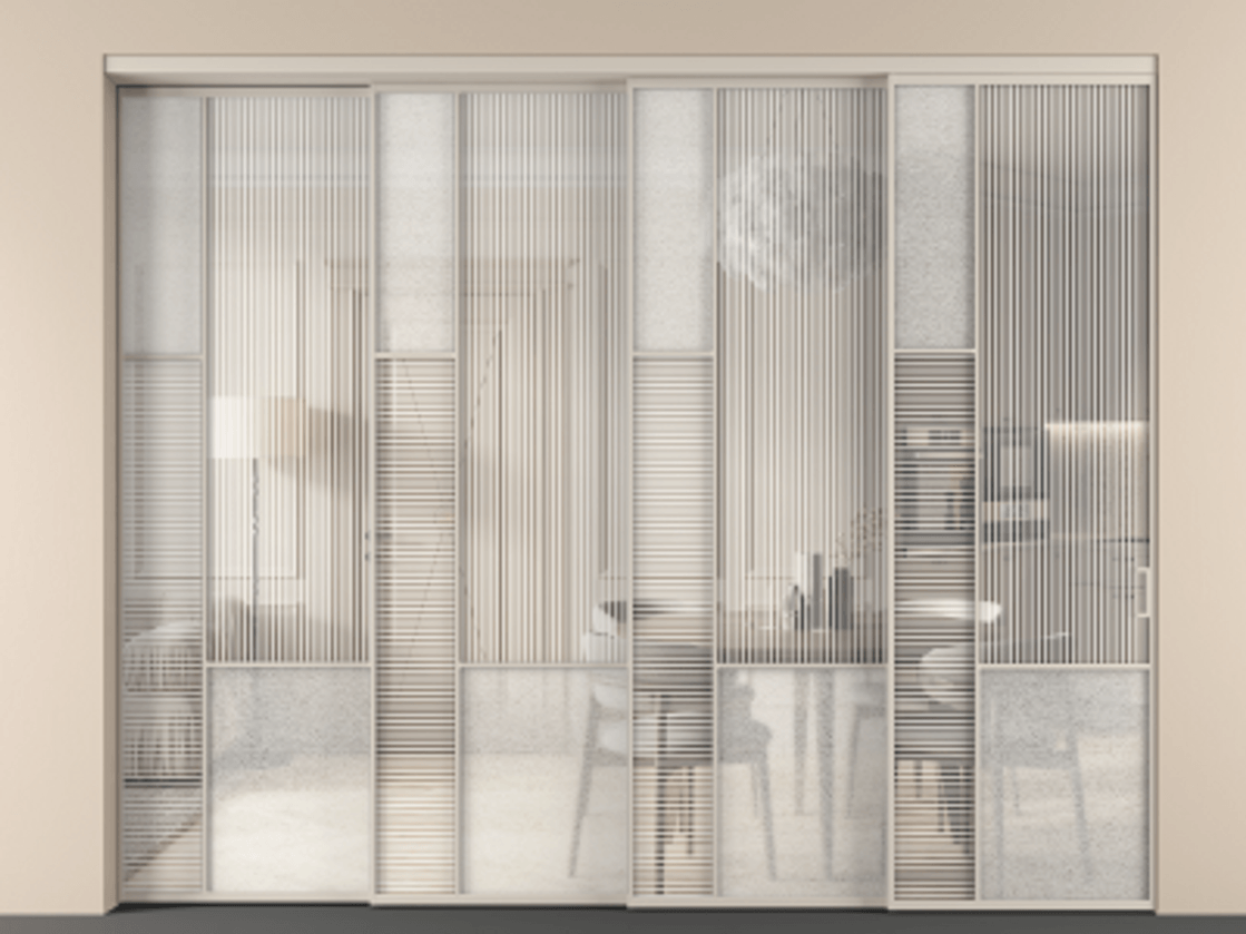 Перегородка Mosaic внутри проема телескопик синхро-4 #VENDORCODE# #FURNISH# #GLASS# Цена #PRICE# #CURRENCY# | Volhovec