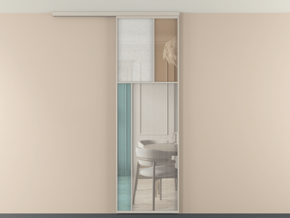 Перегородка Mosaic вдоль стены на потолок одностворчатая #VENDORCODE# #FURNISH# #GLASS# Цена #PRICE# #CURRENCY# | Volhovec