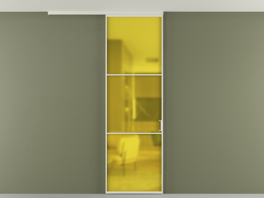 Перегородка Formato вдоль стены на потолок одностворчатая #VENDORCODE# #FURNISH# #GLASS# Цена #PRICE# #CURRENCY# | Volhovec