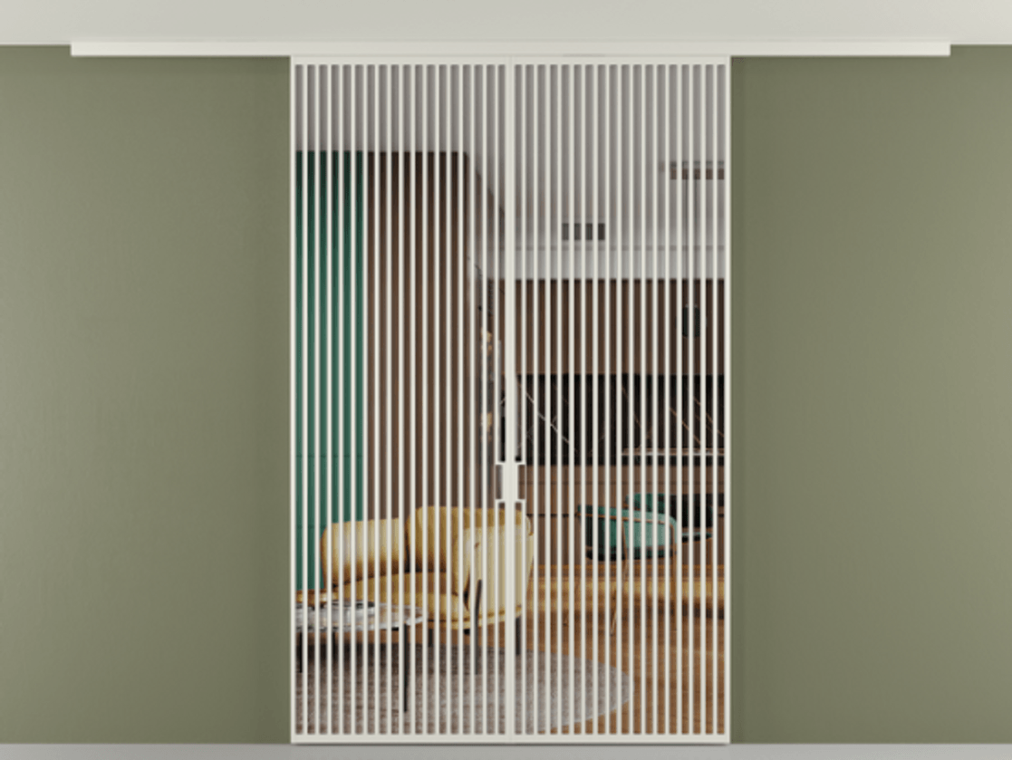 Перегородка Formato вдоль стены на потолок двустворчатая #VENDORCODE# #FURNISH# #GLASS# Цена #PRICE#  | Volhovec