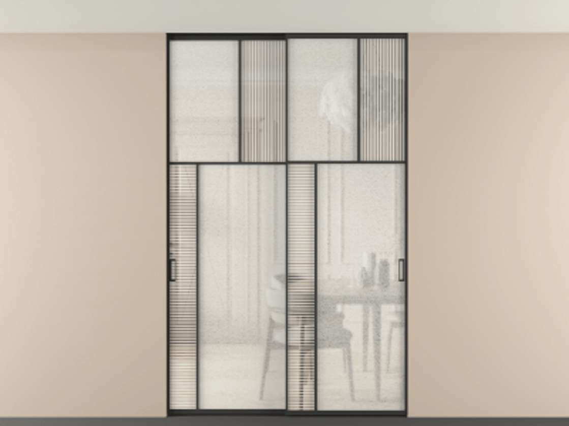 Перегородка Mosaic внутри проема двустворчатая в потолок #VENDORCODE# #FURNISH# #GLASS# Цена #PRICE#  | Volhovec
