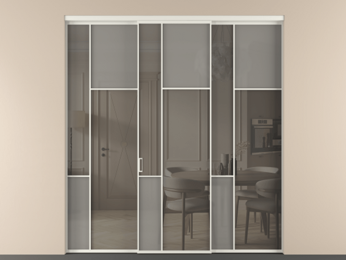 Перегородка Mosaic внутри проема трёхстворчатая #VENDORCODE# #FURNISH# #GLASS# Цена #PRICE# #CURRENCY# | Volhovec