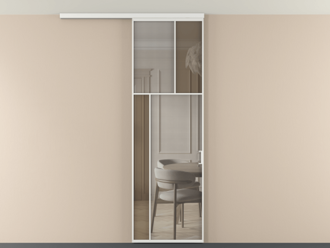 Перегородка Mosaic вдоль стены на потолок одностворчатая #VENDORCODE# #FURNISH# #GLASS# Цена #PRICE# #CURRENCY# | Volhovec