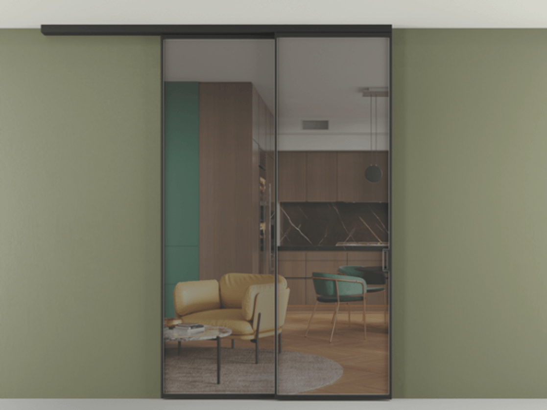 Перегородка Formato вдоль стены на потолок телескопик синхро 2 #VENDORCODE# #FURNISH# #GLASS# Цена #PRICE# #CURRENCY# | Volhovec