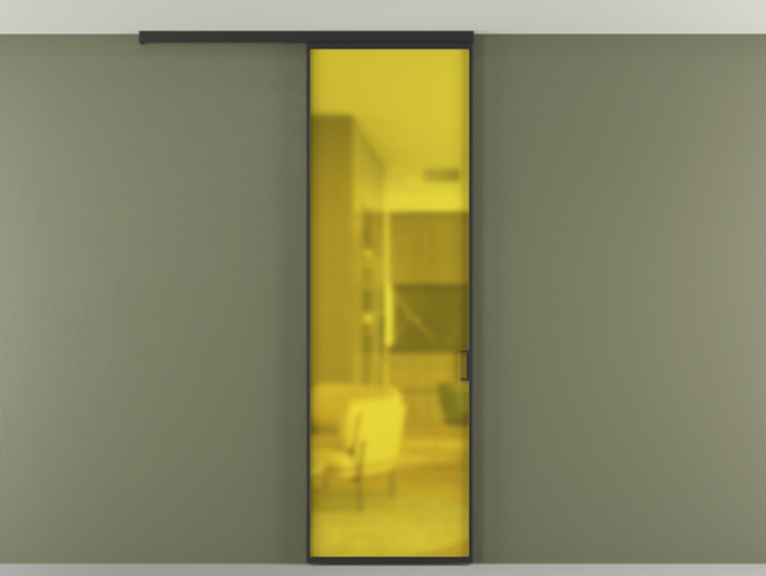 Перегородка Formato вдоль стены на потолок одностворчатая #VENDORCODE# #FURNISH# #GLASS# Цена #PRICE# #CURRENCY# | Volhovec