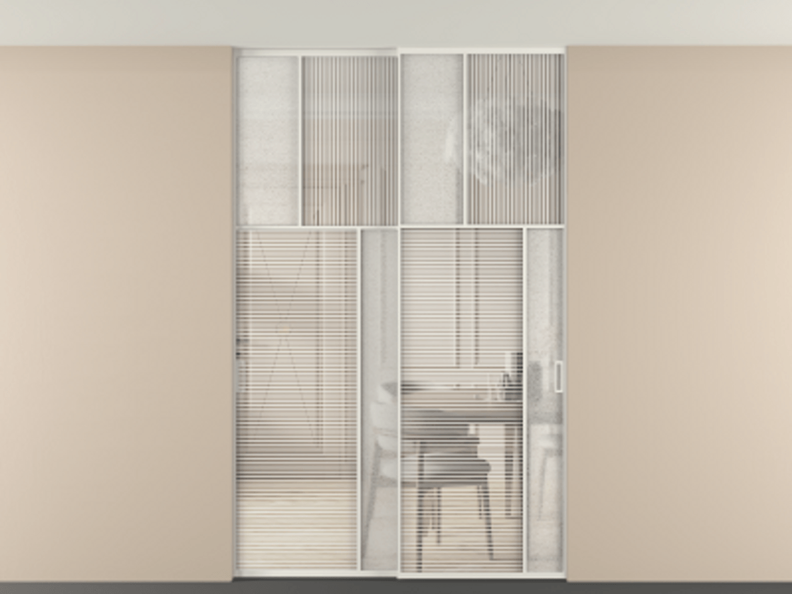 Перегородка Mosaic внутри проема двустворчатая в потолок #VENDORCODE# #FURNISH# #GLASS# Цена #PRICE# #CURRENCY# | Volhovec