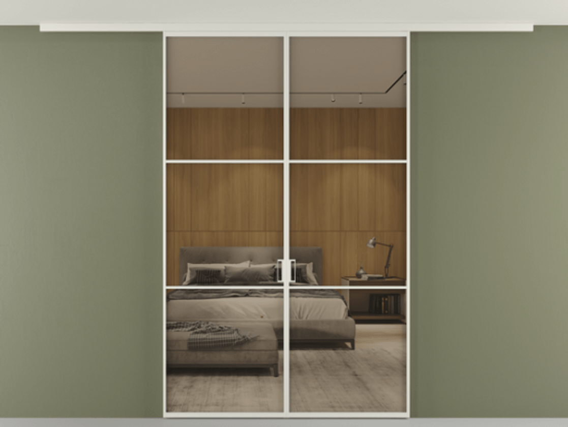 Перегородка Formato вдоль стены на потолок двустворчатая #VENDORCODE# #FURNISH# #GLASS# Цена #PRICE# #CURRENCY# | Volhovec