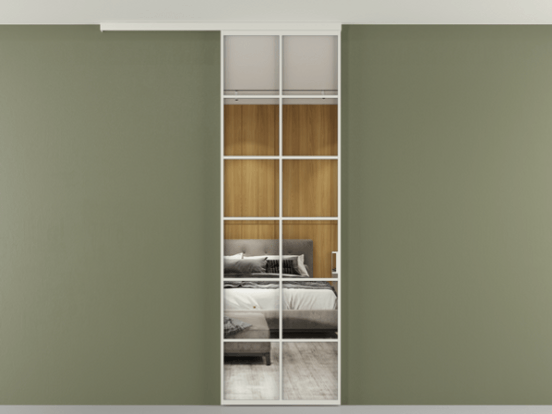 Перегородка Formato вдоль стены на потолок одностворчатая #VENDORCODE# #FURNISH# #GLASS# Цена #PRICE# #CURRENCY# | Volhovec