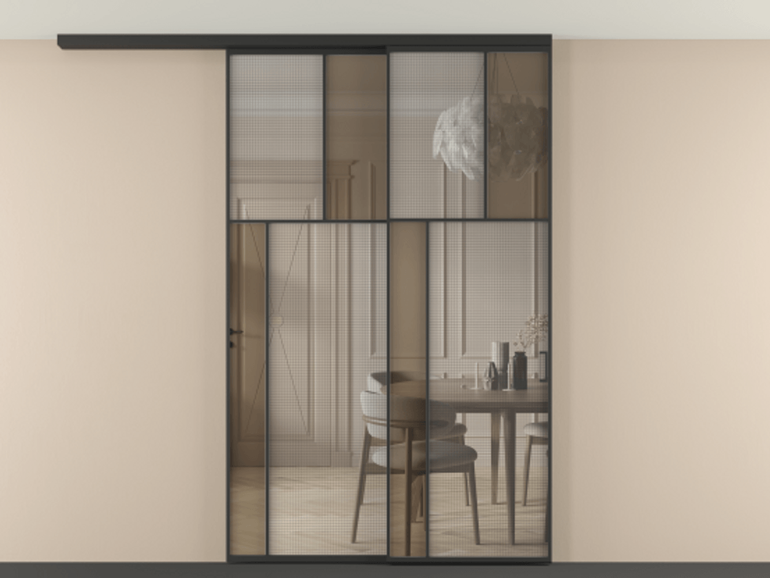 Перегородка Mosaic вдоль стены телескопик синхро-2 #VENDORCODE# #FURNISH# #GLASS# Цена #PRICE# #CURRENCY# | Volhovec