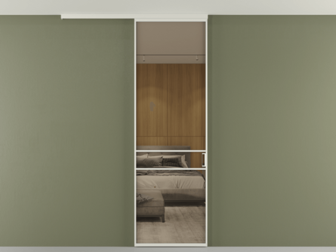 Перегородка Formato вдоль стены на потолок одностворчатая #VENDORCODE# #FURNISH# #GLASS# Цена #PRICE# #CURRENCY# | Volhovec
