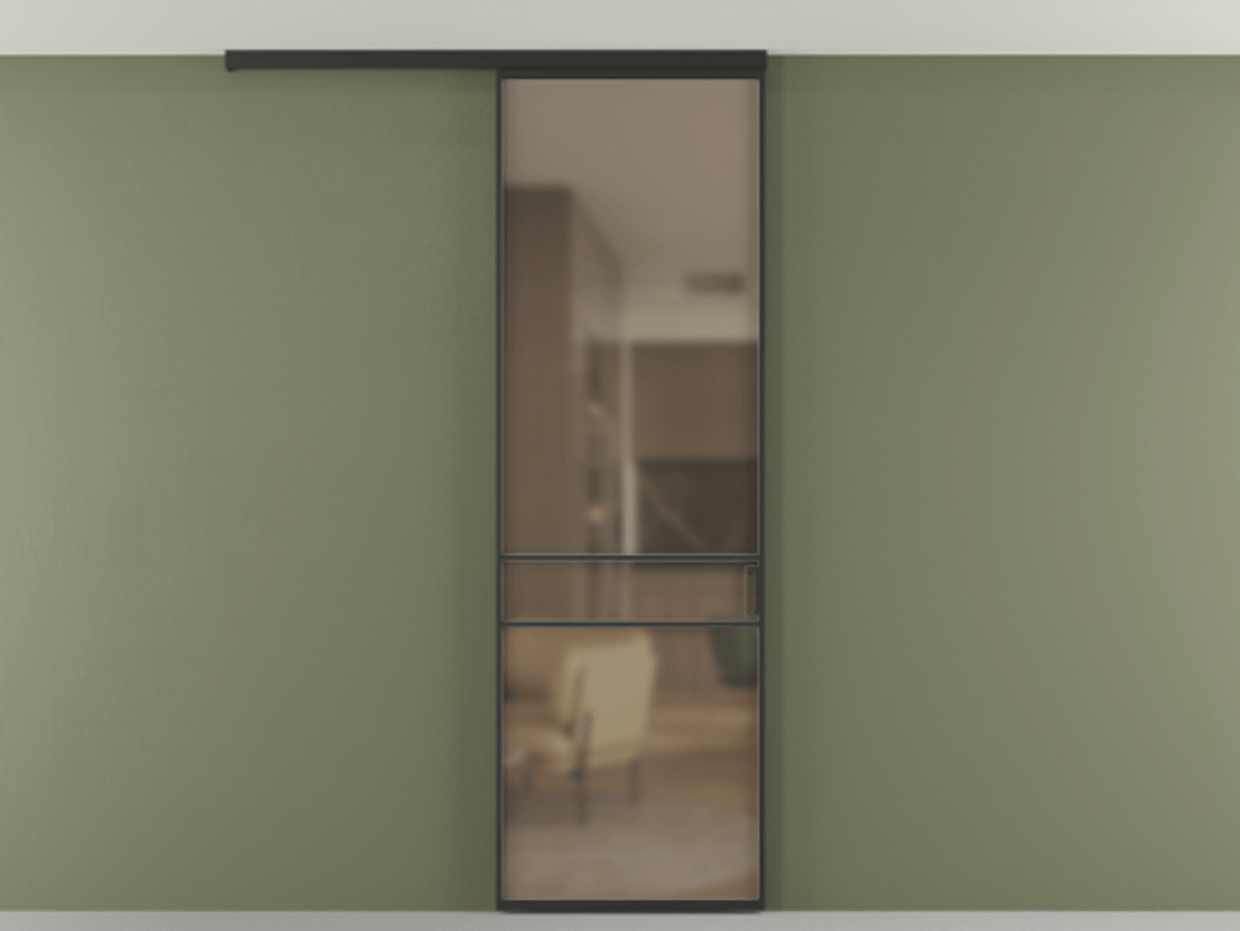 Перегородка Formato вдоль стены на потолок одностворчатая #VENDORCODE# #FURNISH# #GLASS# Цена #PRICE# #CURRENCY# | Volhovec