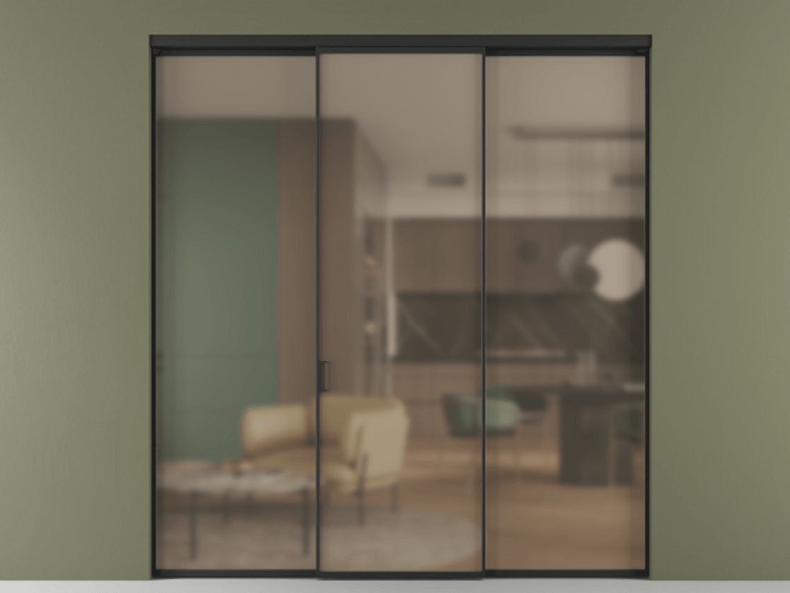 Перегородка Formato внутри проема трёхстворчатая #VENDORCODE# #FURNISH# #GLASS# Цена #PRICE#  | Volhovec