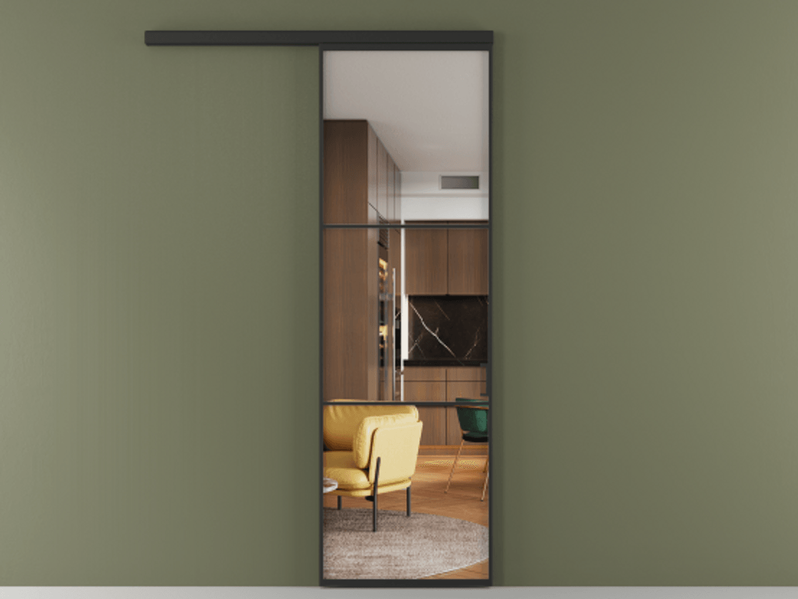 Перегородка Formato вдоль стены одностворчатая #VENDORCODE# #FURNISH# #GLASS# Цена #PRICE#  | Volhovec
