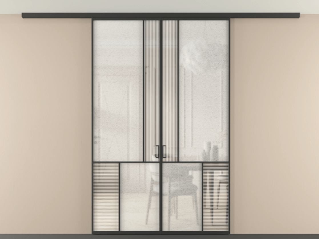Перегородка Mosaic вдоль стены на потолок двустворчатая #VENDORCODE# #FURNISH# #GLASS# Цена #PRICE# #CURRENCY# | Volhovec