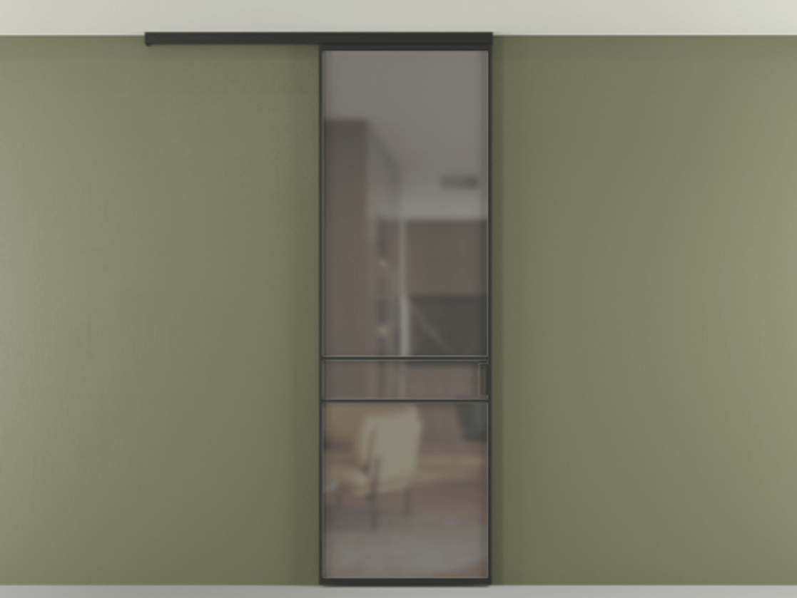 Перегородка Formato вдоль стены на потолок одностворчатая #VENDORCODE# #FURNISH# #GLASS# Цена #PRICE#  | Volhovec