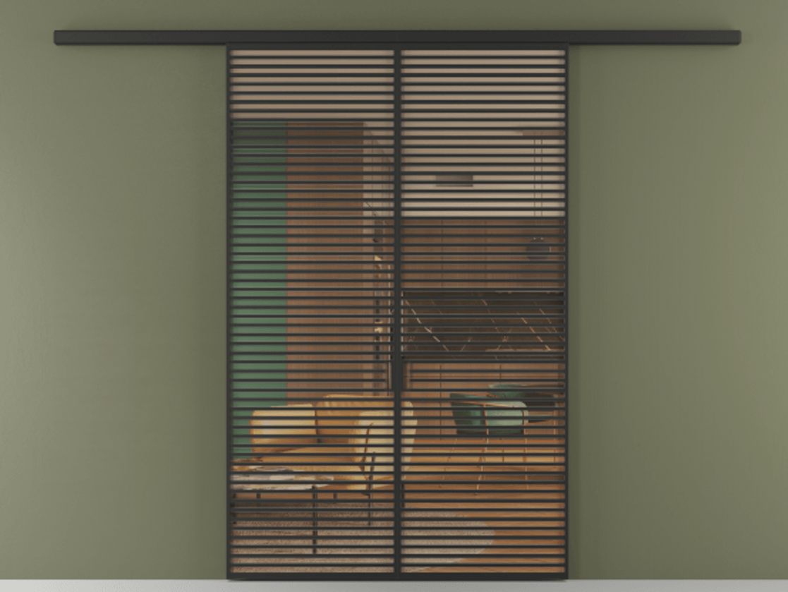 Перегородка Formato вдоль стены 2 створки АЛПР 040.07 Алюминий Черный Прозрачное оранжевое стекло, триплекс Цена 2148900 ₸ | Volhovec