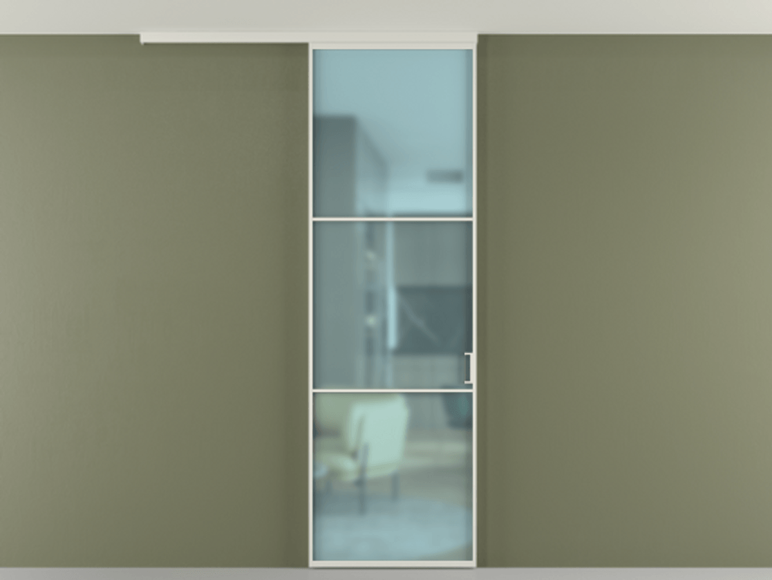 Перегородка Formato вдоль стены на потолок одностворчатая #VENDORCODE# #FURNISH# #GLASS# Цена #PRICE# #CURRENCY# | Volhovec