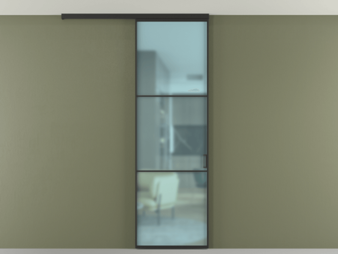 Перегородка Formato вдоль стены на потолок одностворчатая #VENDORCODE# #FURNISH# #GLASS# Цена #PRICE# #CURRENCY# | Volhovec