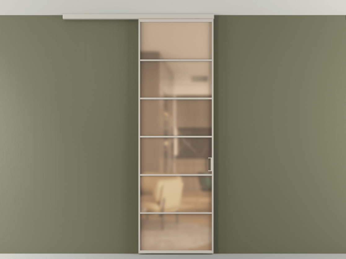 Перегородка Formato вдоль стены на потолок одностворчатая #VENDORCODE# #FURNISH# #GLASS# Цена #PRICE# #CURRENCY# | Volhovec