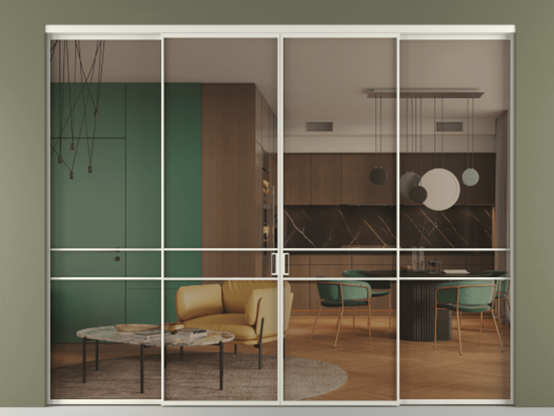 Перегородка Formato внутри проёма четырёхстворчатая #VENDORCODE# #FURNISH# #GLASS# Цена #PRICE# #CURRENCY#  | Volhovec