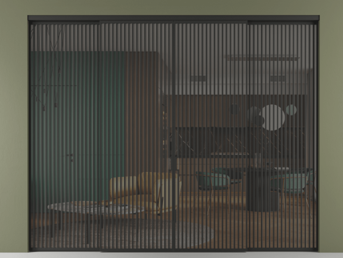 Перегородка Formato внутри проёма четырёхстворчатая #VENDORCODE# #FURNISH# #GLASS# Цена #PRICE#  | Volhovec