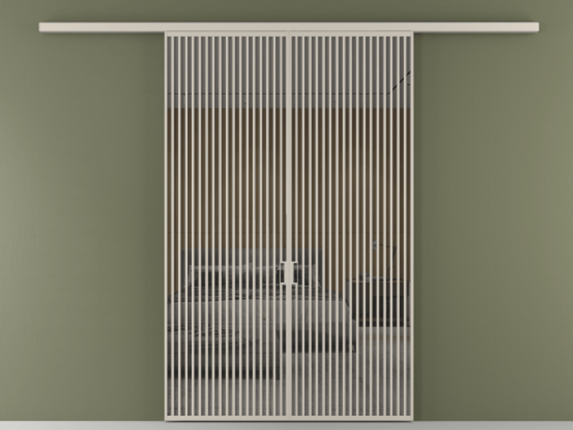 Перегородка Formato вдоль стены 2 створки АЛПР 040.06 Алюминий светло-бежевый Рефлективное серое стекло "Stopsol", калёное. Цена 2776800 ₸ 1. Полотно 2 шт. (800/2100 мм)
2. Комплект установки раздвижной системы
3. Базовый комплект фурнитуры
4.Ручка RONDO
. Фабрика дверей Волховец 8 (800) 551 43 19 Перегородка Formato вдоль стены 2 створки АЛПР 040.06 Алюминий светло-бежевый Рефлективное серое стекло "Stopsol", калёное Цена 2776800 ₸ | Volhovec