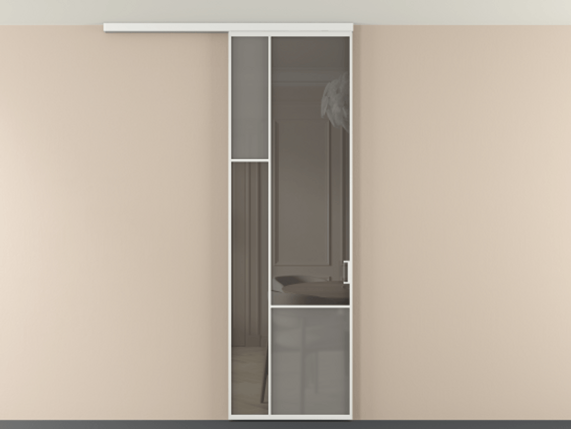 Перегородка Mosaic вдоль стены на потолок одностворчатая #VENDORCODE# #FURNISH# #GLASS# Цена #PRICE# #CURRENCY# | Volhovec
