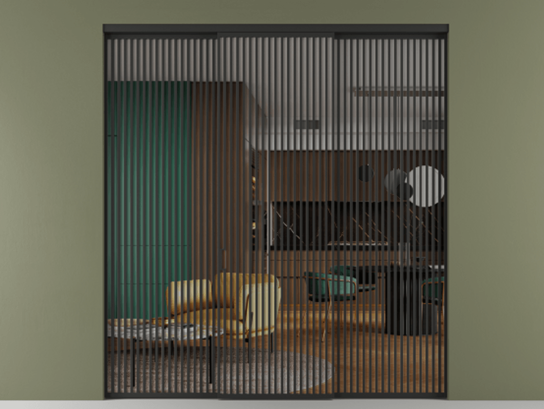 Перегородка Formato внутри проема трёхстворчатая #VENDORCODE# #FURNISH# #GLASS# Цена #PRICE# #CURRENCY# | Volhovec