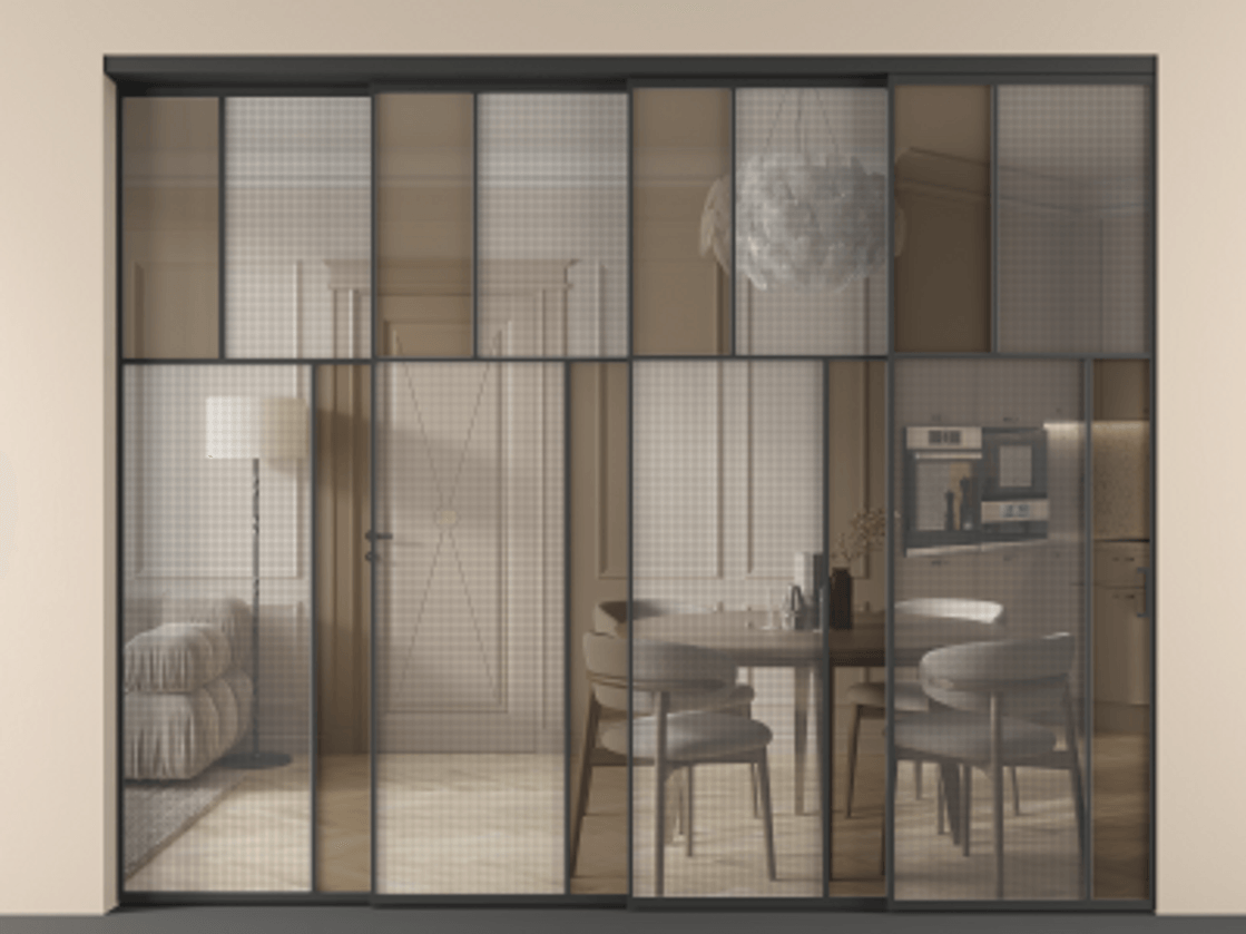 Перегородка Mosaic внутри проема телескопик синхро-4 #VENDORCODE# #FURNISH# #GLASS# Цена #PRICE# #CURRENCY# | Volhovec