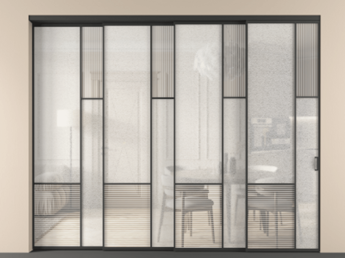 Перегородка Mosaic внутри проема телескопик синхро-4 #VENDORCODE# #FURNISH# #GLASS# Цена #PRICE# #CURRENCY# | Volhovec