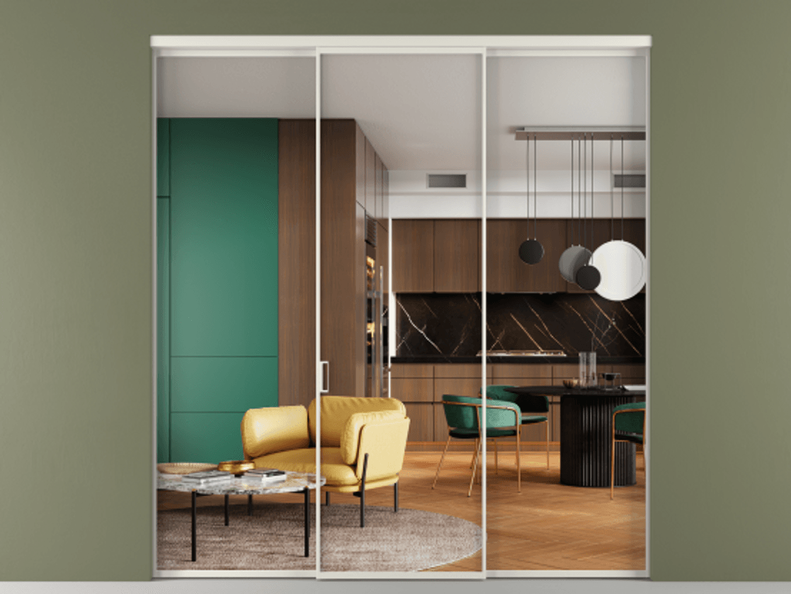 Перегородка Formato внутри проема трёхстворчатая #VENDORCODE# #FURNISH# #GLASS# Цена #PRICE# #CURRENCY# | Volhovec