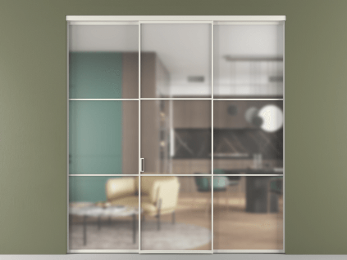 Перегородка Formato внутри проема трёхстворчатая #VENDORCODE# #FURNISH# #GLASS# Цена #PRICE#  | Volhovec