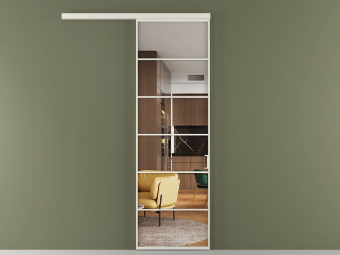 Перегородка Formato вдоль стены одностворчатая #VENDORCODE# #FURNISH# #GLASS# Цена #PRICE#  | Volhovec