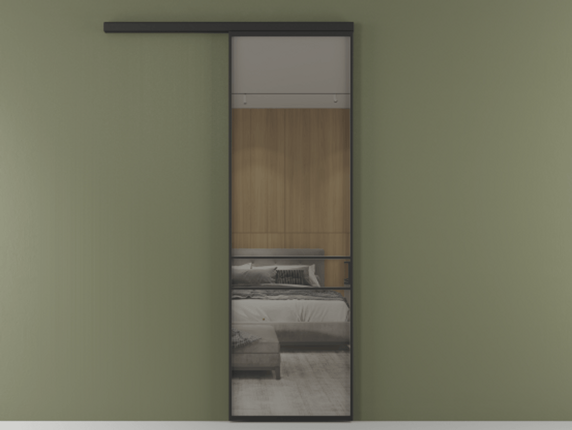 Перегородка Formato вдоль стены одностворчатая #VENDORCODE# #FURNISH# #GLASS# Цена #PRICE#  | Volhovec